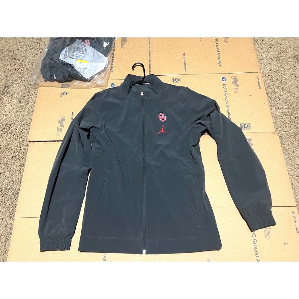 Nike Oklahoma Sooners Jordan Brand Full Zip Jacket Men's‎ Black Crimson - Picture 2 of 8